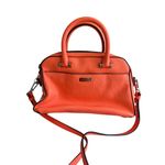 Milly  Orange Leather Top Handle Satchel Crossbody Bag Photo 8