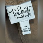 True Beauty By Emme Khaki formal capri, polyester, high Photo 6