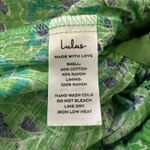 Lulus green & blue floral maxi skirt size M Photo 5