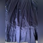 Harshman ’s Fiona Cotton Dress Dark Navy Long Puff Sleeves Size Small NWT Photo 4