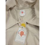 Anthropologie Tulle NWT Jacket Crop M Seersucker Yellow White 3/4 Sleeve Stripes Size M Photo 1