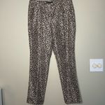 Theory  100% Silk Cheetah Leopard Trouser Pants Cuff Hem 6 Photo 2
