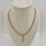 Citrine Silver 925 Teardrop Lariat Necklace Yellow Photo 0