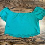 Forever 21 Green Off The Shoulder Stretchy Crop Top Size Large Photo 4