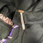 Free People  Pavlo Embroidered Smock Dress Black Purple Floral‎ Size XS Photo 11