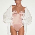 ZARA Satin Effect Corset Bodysuit Size M Photo 0