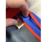 Katharine Kidd Women’s Cotton Color Block Pencil Skirt Blue Size 2 Made In USA Photo 2