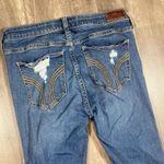 Hollister Jeans 9R 28x31 (actual) Bootcut Straight Stretch Denim Preppy Blue Photo 5
