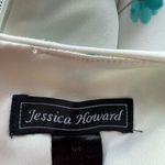 Jessica Howard  White Teal Floral Fit Flare Dress 10P Photo 7