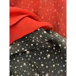 Women’s Red Sheer Midi Skirt with Floral Pattern Underneath Photo 1