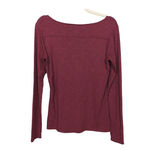 Horny Toad Red Microstripe Oolong Tee Long Sleeve Boat Neck Women's Medium Photo 1