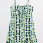 Aerie Blue and Green  Sun Dress with Keyhole Photo 6