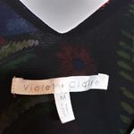 Violet+Claire Black Vibrant Colorful Floral Chiffon Tank Size M Photo 2