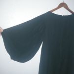 Sharagano  12 Black Pleated Long Sleeves Mini Dress Funeral Photo 6