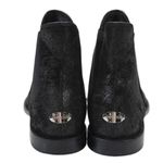 Jimmy Choo  Merril Wet Look Ankle Flat Boots Crystal Welt‎ Black Suede 37.5 Photo 2