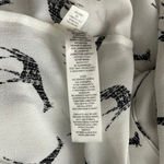 Chico's  Shirt Womens Medium Black‎ White Giraffes Neutral Office Casual Novelty Photo 8