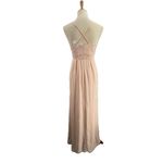 Yumi Kim ‎ Wrap Dress Blush Pink Rush Hour Maxi XS New Wedding Formal Beach Photo 3