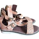 Bed Stu Roan Lyssa Women Gladiator Sandal sz 5 Leather Epica Brown  Zipper Photo 0