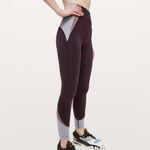 Lululemon In Movement Blocked Tight in Plum Shadow Everlux 25” Photo 2