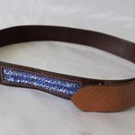 Chico's Chico’s Brown Leather Beaded Western Belt Photo 3