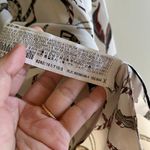 ZARA DOUBLE FRILL Chain Print Blouse Long Sleeve Top Womens Size S Wrinkle Free Photo 4