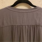 Sundance  Grey Mystic Falls Pleated Button Front Blouse Size L Photo 7