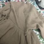 Revolve NWT Lascana Wrap Look V-Neck Sweater in beige. Size Medium *Does not come with belt Photo 4
