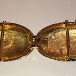 Vintage Signed Gay Boyer Gold Tone Retro Interlocking Belt Buckle Photo 2