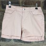 DENIM CO. Shorts Woman's 4 Tan Cuffed Hem Stretch Zip Fly‎ Lightweight Neutral Photo 0