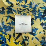 Tanya Taylor  Yellow Floral Printed Silk Blouse‎ Size Small EUC Photo 6