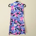 Mahi Gold Schooner Dress Spring Fling Floral Print Blue Pink Women's Size XS Photo 2
