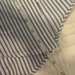 ZARA Blue White Striped Skirt XS NWT Foldover Waist Photo 3