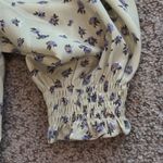 Bohme Sage Floral Blouse Romantic Cottagecore Fall Top Smocked Sleeves S Photo 4