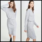 Rag and Bone ππ Avryl Long Sleeve Midi Sweater Dress Light Heather Gray Medium M Photo 6