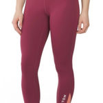 Peloton Maroon Burgundy High Rise Leggings Ankle Length Activewear Size XSe Photo 0