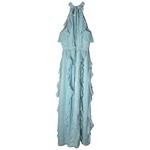 Lovers + Friends NWT  Ruffle Halter Maxi Dress Baby Blue XS Photo 10