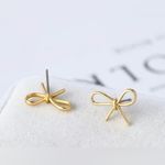 Kate Spade  - ‘Skinny Mini’ Gold-Plated Bow Stud Earrings | New! Photo 1