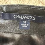 Chadwick's Leather Quilted Skirt sz 10 100% Leather Knee Length A Line Skirt Photo 2