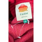 Farm Rio  Cutout Asymmetrical Knit Bold Pink Floral Turtleneck Wool Blend Sweater Photo 11