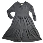 Nation Ltd  Black Tavin Tiered Midi Dress Size: L Photo 2