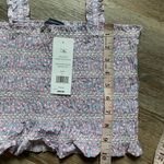 French Connection NWT Pink and Blue Smocked Crop Top 2 Photo 2