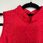 Gunne Sax Jessica McClintock Vintage Red Lace Sleeveless Formal Long Dress 7/8 Photo 3