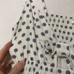 Splendid  Tie Front Polka Dot Summer Dress Womens M Smocked Babydoll Modest Photo 3