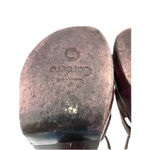 Calleen Cordero Wood Platform Sandals Embossed Leather Sculpted Heel Size 9 Brown Photo 11