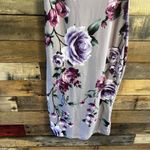 Haute Monde Lavender Floral Midi Dress Size Small Photo 4