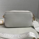 VALENTINO ORLANDI Crossbody Camera Style Shoulder bag New With Tags White Gold Photo 10