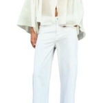 H&M  Harper High Rise Wide Leg Jeans in White Photo 0