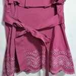 BCBG Max Azria Sleeveless Top with Embroidered Hem Bow Tie Back Size M Photo 7