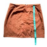 Aeropostale  Burnt Orange Corduroy Front Slit Mini Skirt Size Medium Photo 3