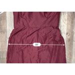 David's Bridal Crinkle Chiffon One Shoulder Burgundy Cocktail Dress Wedding 12 Photo 7